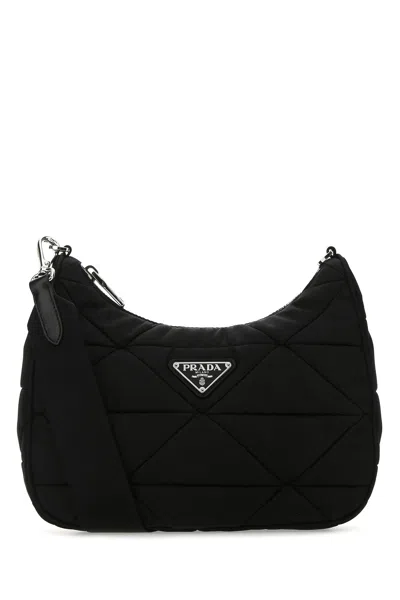 Prada Borsa A Spalla In Re-nylon Nero  Donna