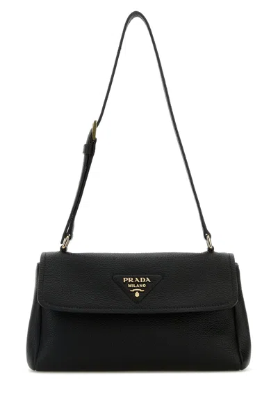Prada Borsa A Spalla Piccola In Pelle Nera  Donna