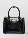 Prada Borsa Galleria Mini In Vernice In Black