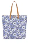 Prada Printed Re-nylon Shopping Bag In Silver