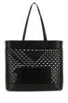 Prada Large Perforated Leather Tote Bag