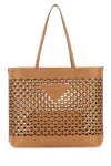 Prada Women's Sand Leather Shopping Bag