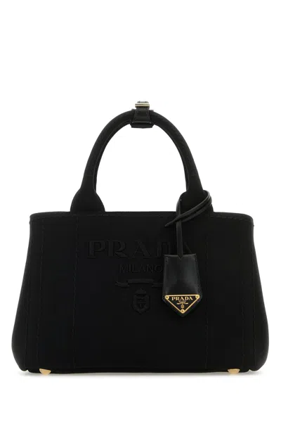 Prada Double Handle Shoulder Bag In Black
