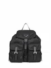 Prada Borse Black Medium Backpack With Pouch In Black