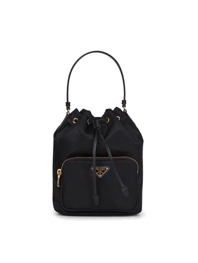 Prada Borse Black Prada Duet Bucket Bag