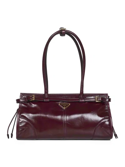 Prada Borse Burgundy Prada Bonnie Medium Handbag