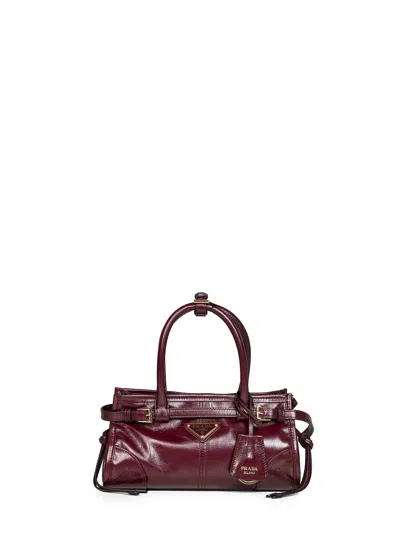 Prada Borse Burgundy Prada Bonnie Mini Handbag In Red