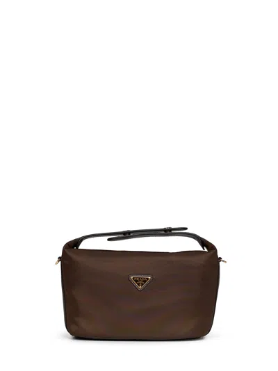 Prada Borse Burnt Prada Chérie Mini Handbag With Shoulder Strap In Brown