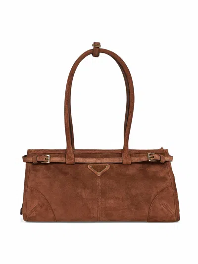 Prada Borse Cocoa Brown Prada Bonnie Medium Handbag