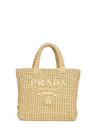 Prada Borse Natural Small Tote Bag