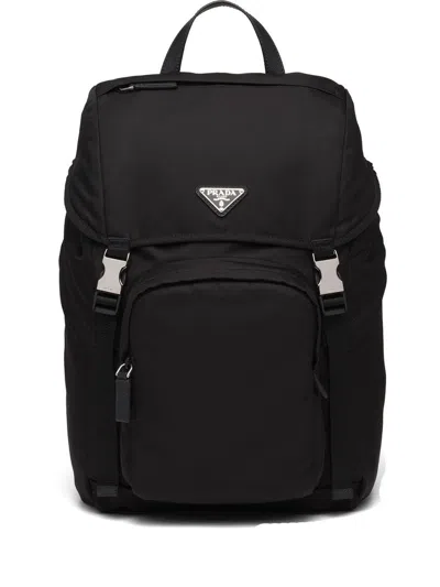 PRADA PRADA RE-NYLON AND SAFFIANO LEATHER BACKPACK