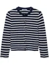 Prada Bouclé Cardigan In White