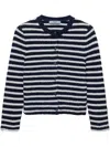 Prada Bouclé Cardigan In White