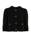 Prada Bouclé Mohair Cardigan In Black
