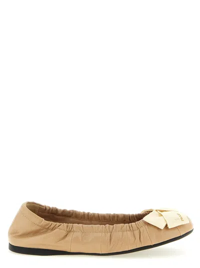 Prada Bow Ballet Flats In Multi
