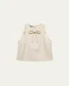 Prada Top With Bow In F0018 Naturale