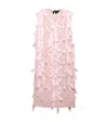 Prada Pink Sabl Embroidered Dress In Neutral