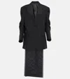 Prada Bow-detail Mohair Blazer In Black