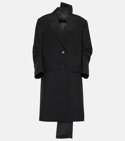 Prada Mantel Aus Mohair In Black