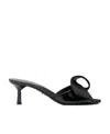 Prada Bow Sandals In Black
