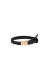 Prada Bow Detail Slim Buckle Belt In Black