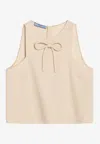 Prada Top With Bow In White