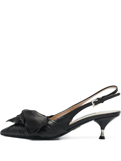 Pre-owned Prada Bow-embellished Slingback Pumps