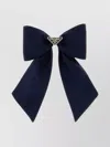 Prada Bow Hair Clip Gold-tone Hardware In Blue