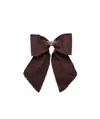 Prada Bow Logo Hair Clip In Burgundy