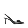 Prada Bow Pointed-toe Pumps In Black