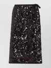 Prada Plum-coloured Sequined Skirt Women In Black