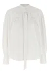 Prada Bow Shirt In White