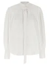 Prada Bow Shirt In White