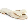 Prada Bow Slide Sandal In Neutral