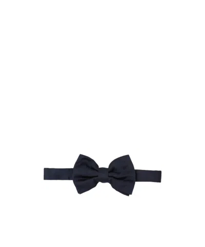Prada Bow Tie Ribbon In Navy Blue
