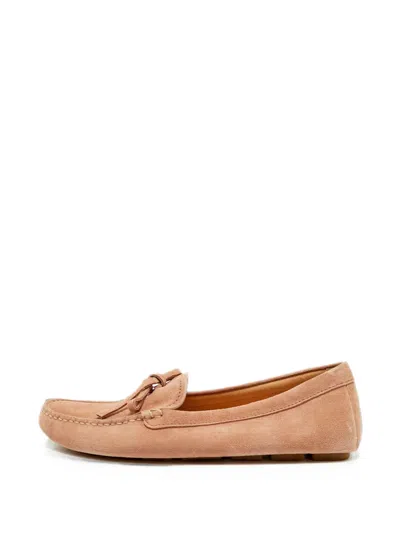 Pre-owned Prada Bow-detail Loafers In Neutrals
