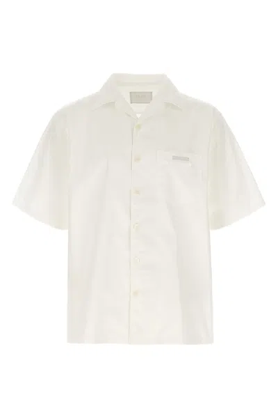Prada Bowling Shirt In Neutral