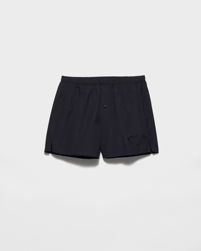 Prada Boxershorts Aus Baumwolle In Black