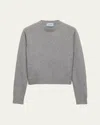 Prada Ribbed Knit Cashmere Jumper In F0031 Grigio