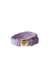 Prada Braided Buckle-fastening Belt In Purple