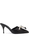 Prada Nappa Leather Cord-detail Heeled Mules