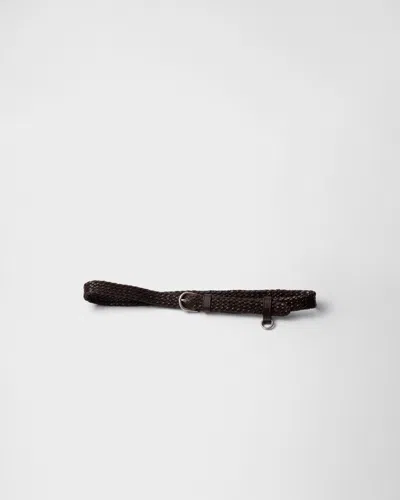 Prada Braided Leather Belt