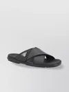 Prada Triangle Logo Criss-cross Sandals