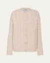 Prada Braided Wool Cardigan In Cera