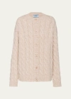 PRADA BRAIDED WOOL CARDIGAN