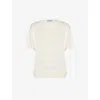 Prada Logo-jacquard Silk Jumper In Neutral