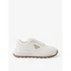 PRADA BRAND-PLAQUE LEATHER LOW-TOP TRAINERS