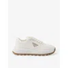 Prada Trail Leather Low-top Sneakers In Neutral