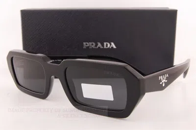 Pre-owned Prada Brand  Sunglasses Pr A12s 16k 08z Black/dark Gray For Women