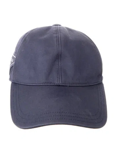 Pre-owned Prada Branded Embroidered Baseball Cap In Blue